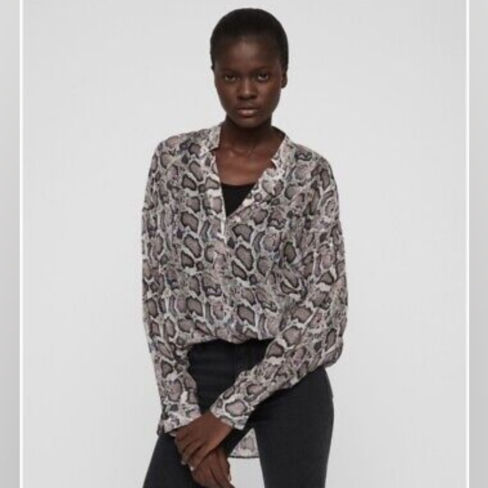 Allsaints Andria Misra Button Down Blouse